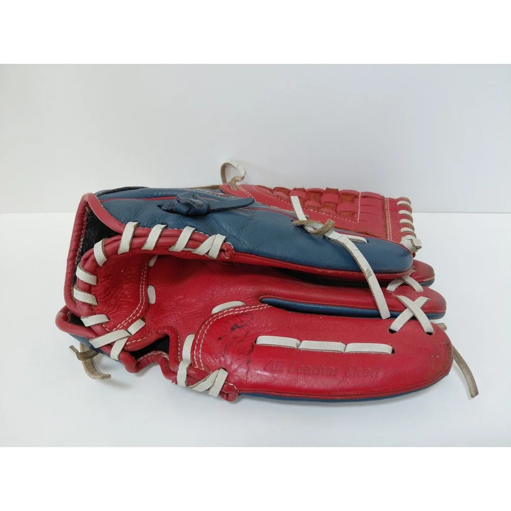 Rawlings 11.5 Inch Baseball Glove Red Blue All Leather Shell P115BUSA Basket RHT